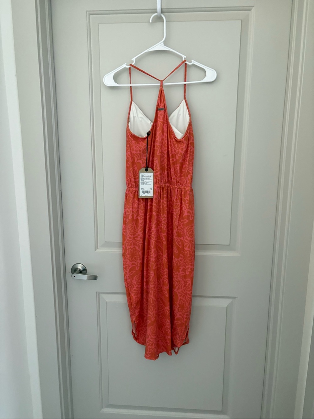 Prana Nwt size xs Coral Patterned Tank Dress - Picture 5 of 6